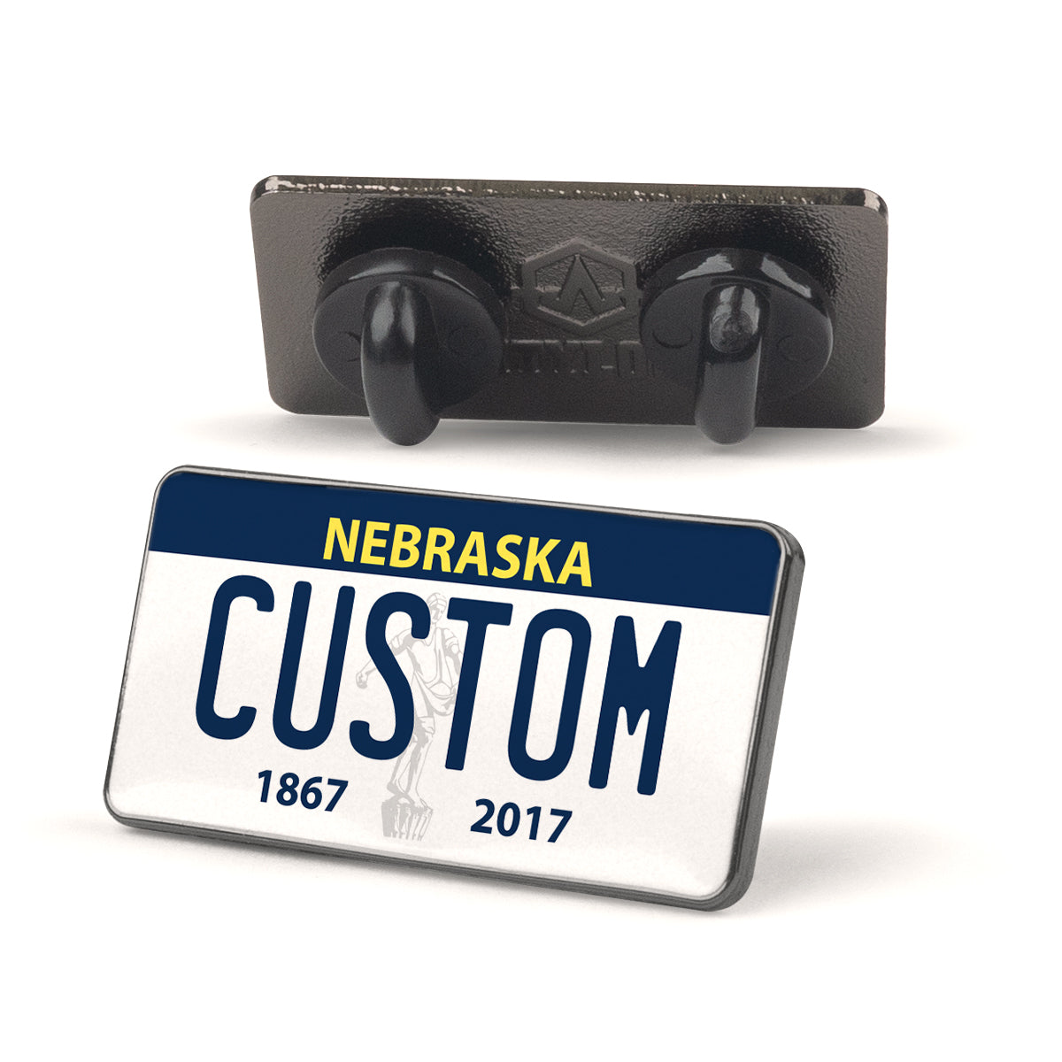 Nebraska License Plate Enamel Pin — CityLocs