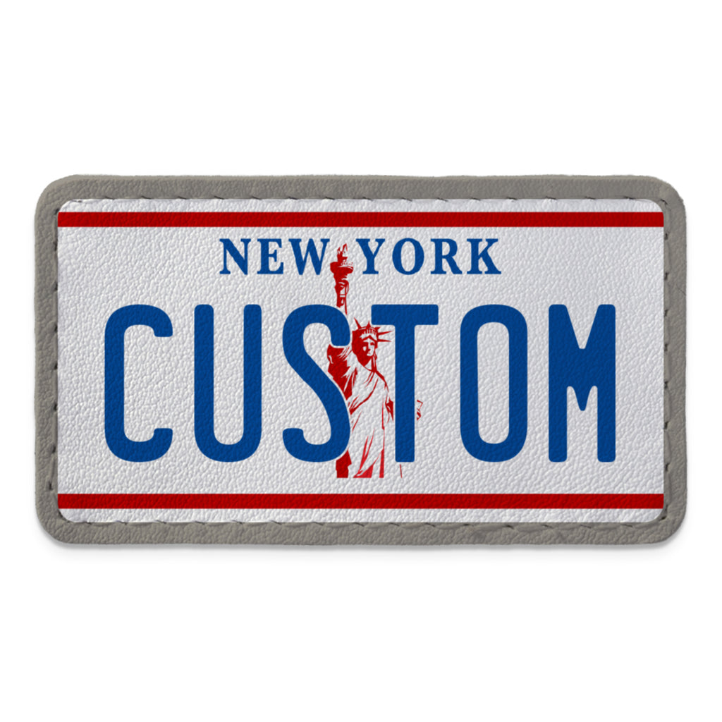 Swap Patch New York White License Plate