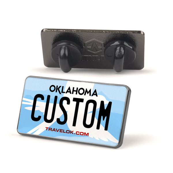 Oklahoma 2021 License Plate Enamel Pin