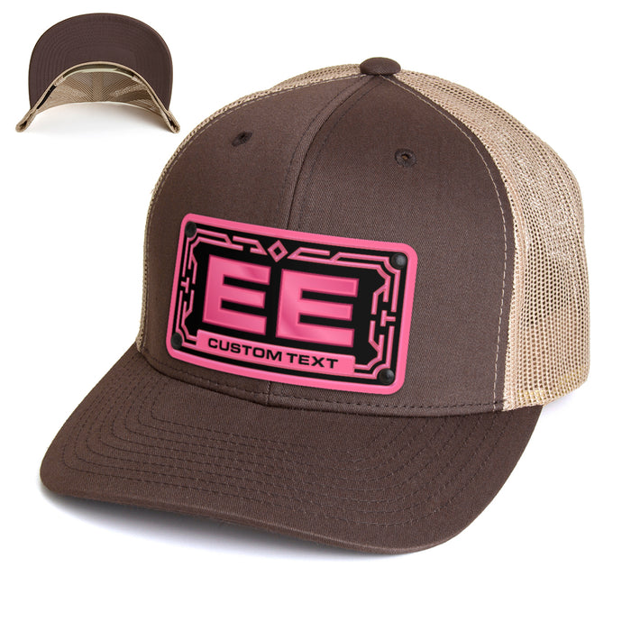Pink 2-Letter Monogram Custom Hat