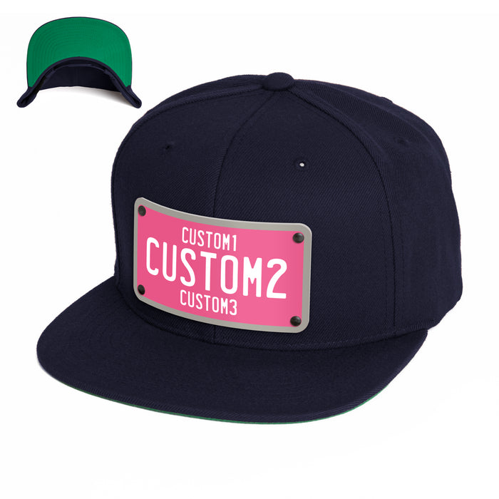 Pink & White Universal License Plate Hat