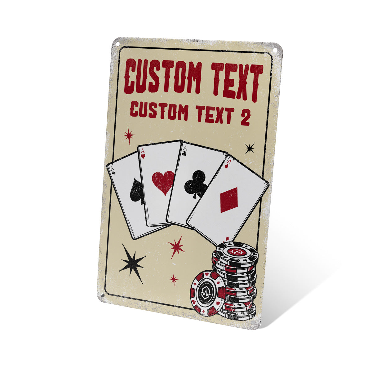 Custom Playing Cards Tin Sign - Personalize Your Game — CityLocs
