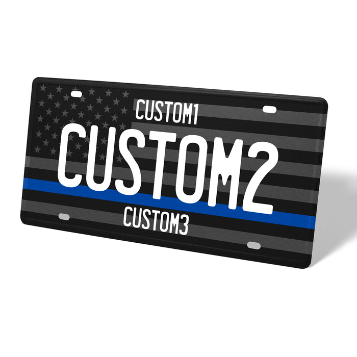 First Responder Police Metal License Plate