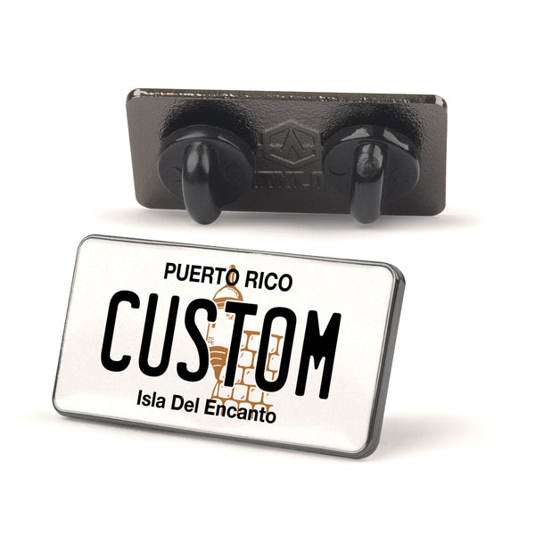Puerto Rico License Plate Enamel Pin