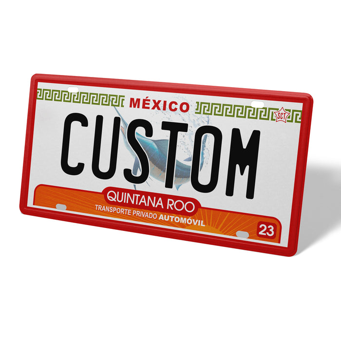 Quintana Roo Metal License Plate