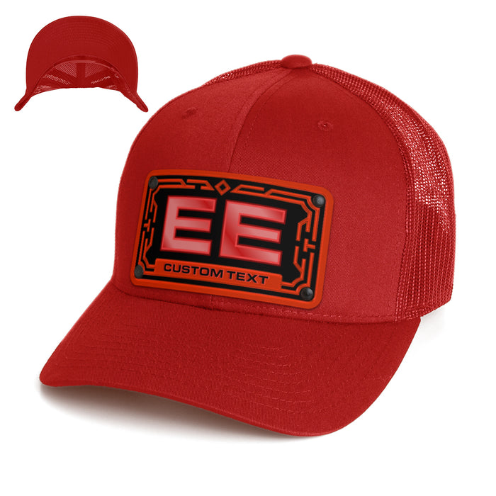 Red 2-Letter Monogram Custom Hat