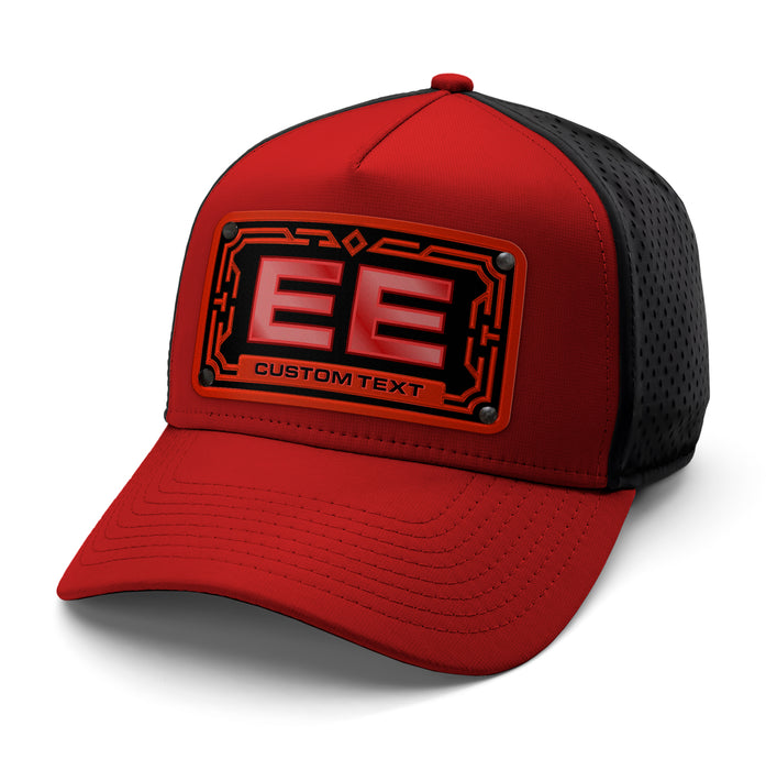 Red 2-Letter Monogram Custom Hat