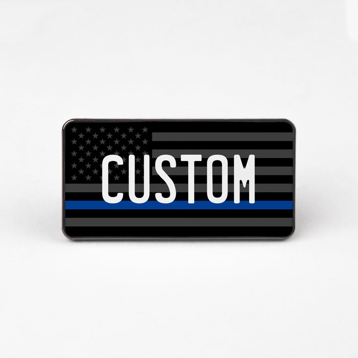 First Responder Police License Plate Enamel Pin