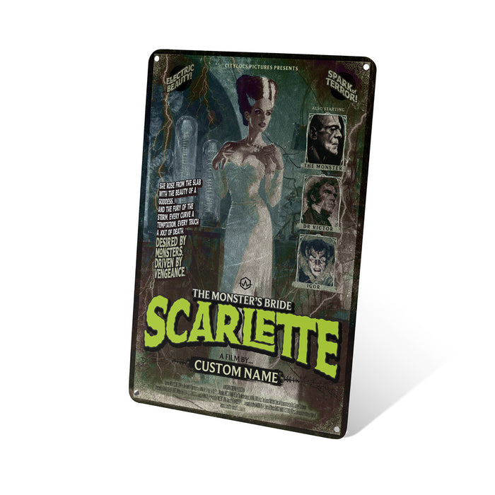 Scarlette Horror Movie Poster Tin Sign