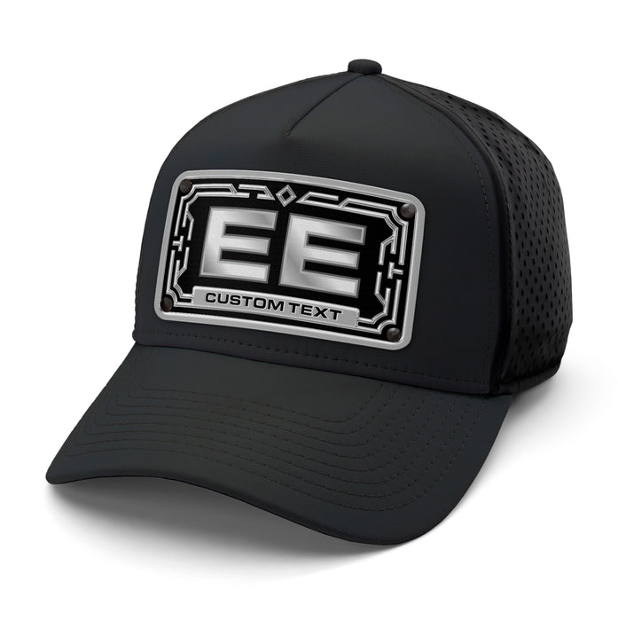 Silver 2-Letter Monogram Custom Hat