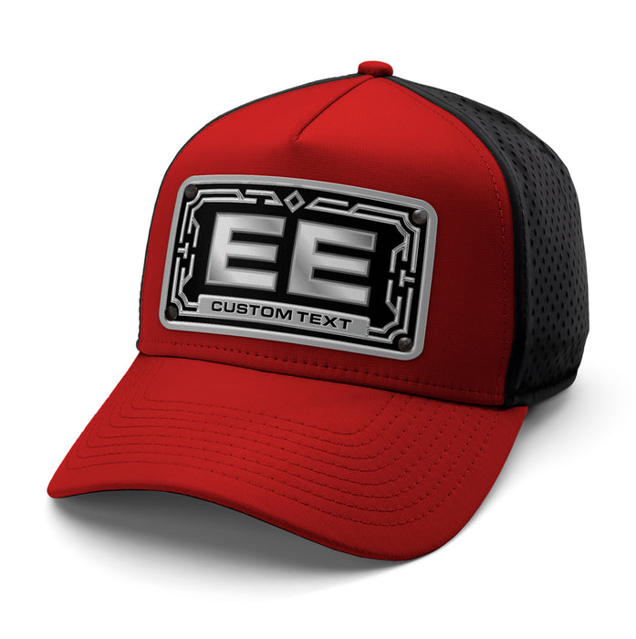 Silver 2-Letter Monogram Custom Hat