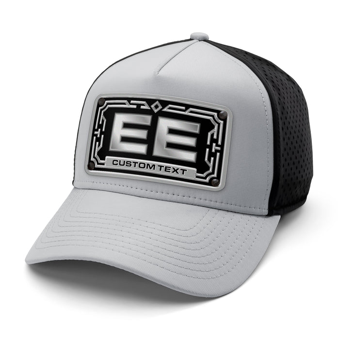 Silver 2-Letter Monogram Custom Hat