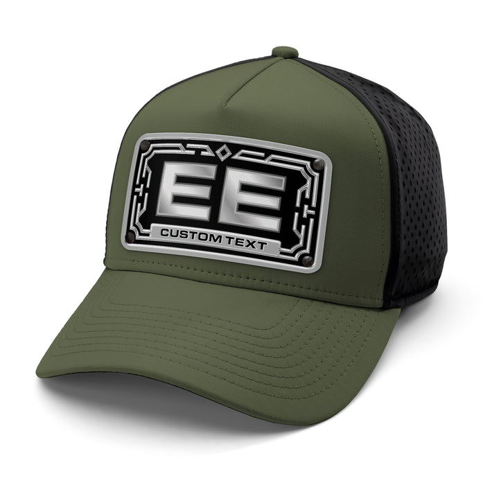Silver 2-Letter Monogram Custom Hat