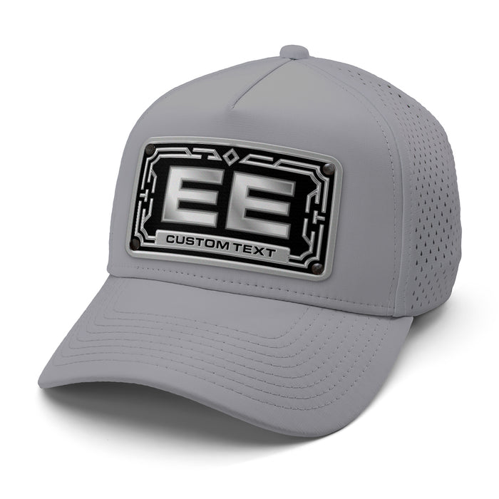 Silver 2-Letter Monogram Custom Hat