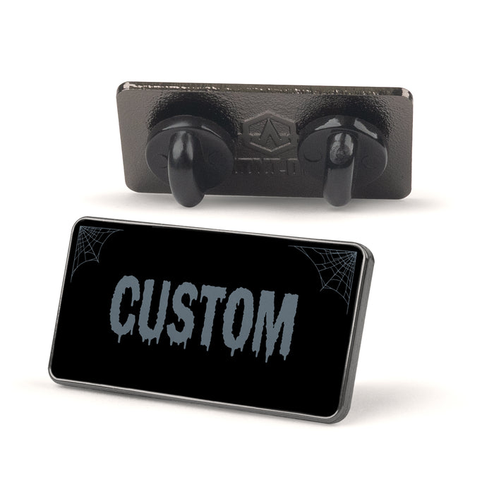 Black and Blue Gray Horror Universal License Plate Enamel Pins
