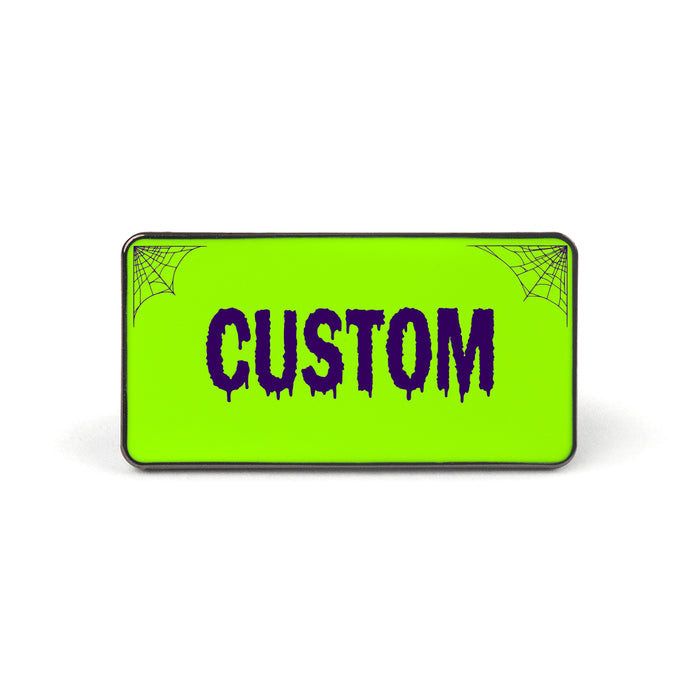 Green and Purple Horror Universal License Plate Enamel Pins