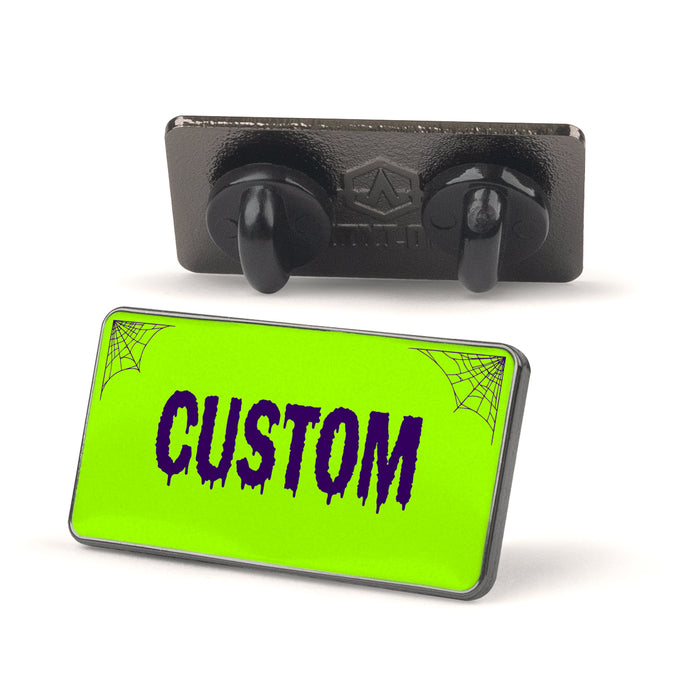 Green and Purple Horror Universal License Plate Enamel Pins