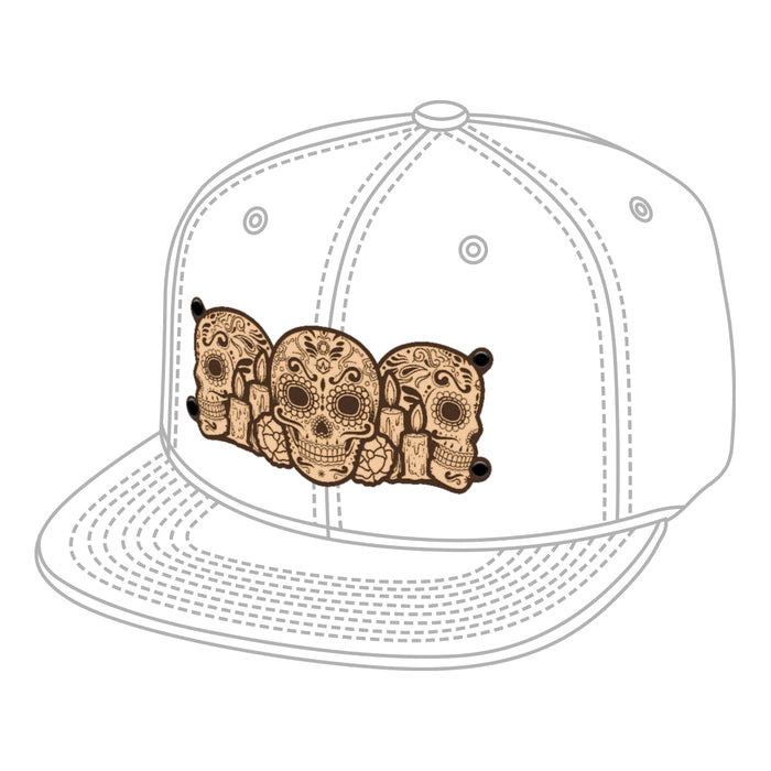 CityLocs Mystery Box – 3 Sugar Skull Leather Patch Hats + 2 Mystery Items