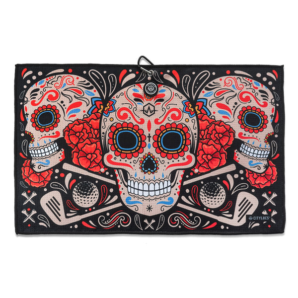 Magnetic Golf Towel Sugar Skull — CityLocs
