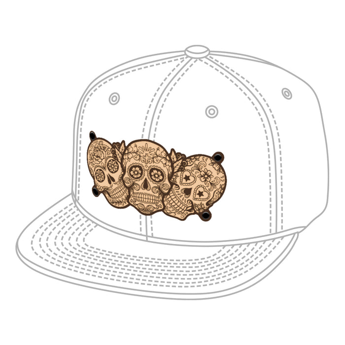 CityLocs Mystery Box – 3 Sugar Skull Leather Patch Hats + 2 Mystery Items