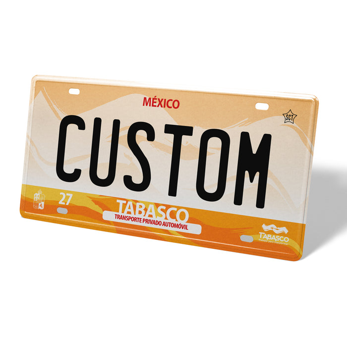 Tabasco Metal License Plate