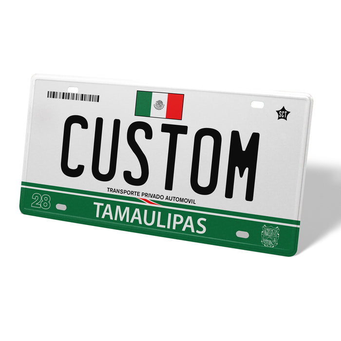 Tamaulipas Metal License Plate