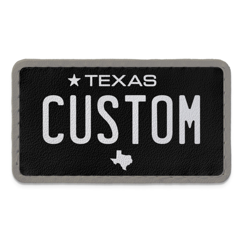 Swap Patch Texas Black License Plate