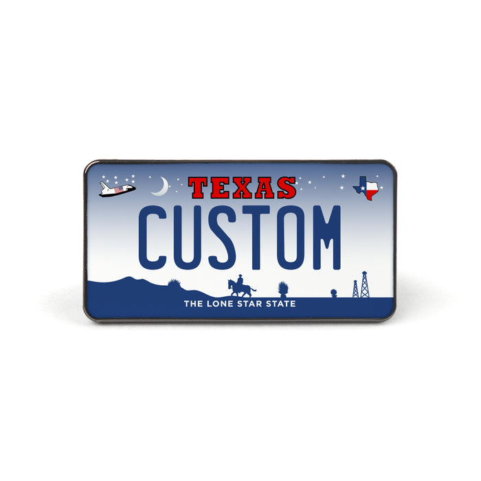 Texas License Plate Enamel Pin