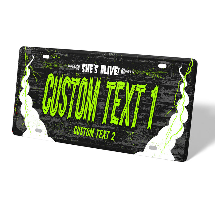 The Bride Spooky Metal License Plate