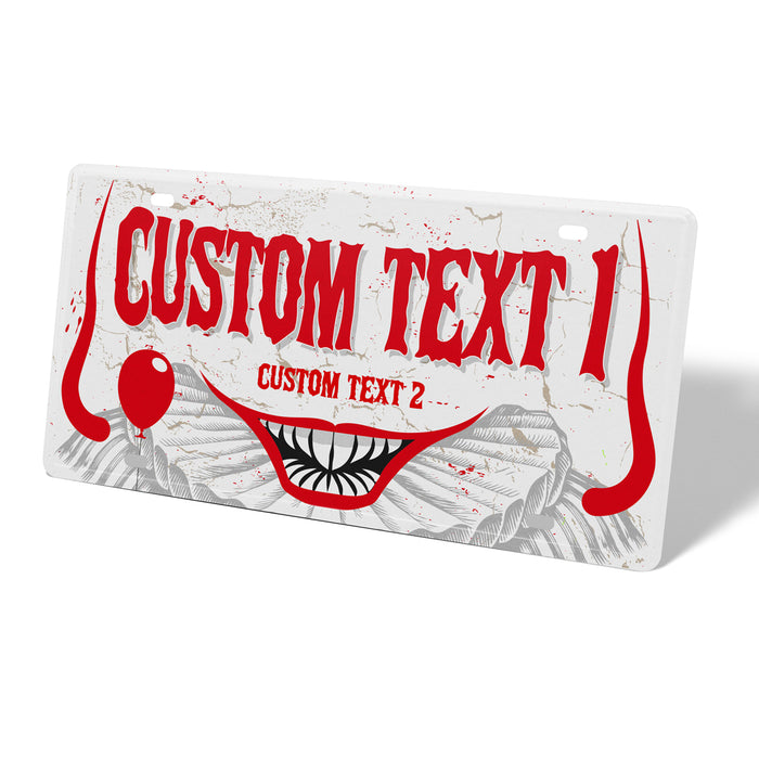 The Clown Spooky Metal License Plate