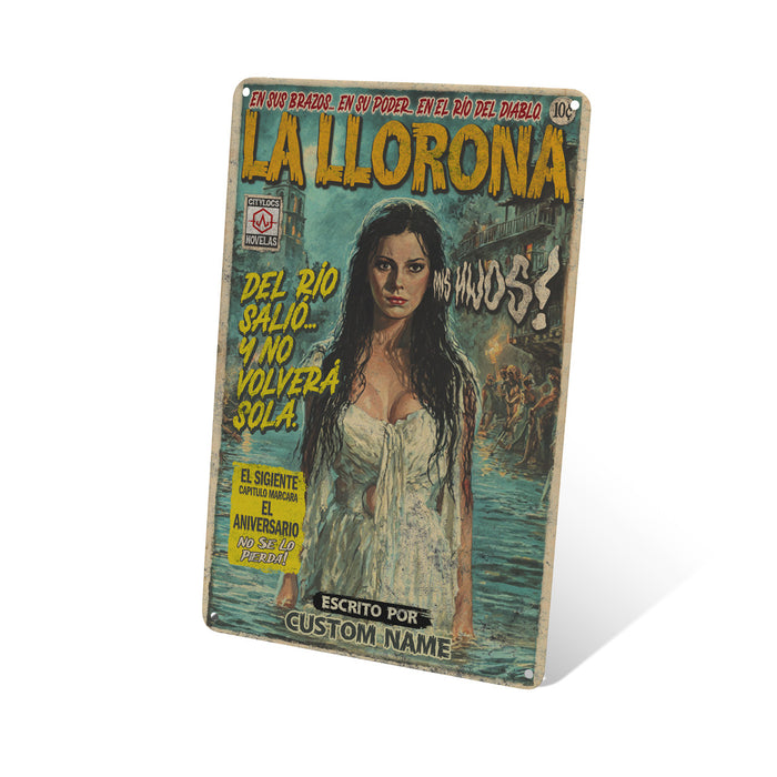 La Llorona Folk Tale Novel Cover Tin Sign