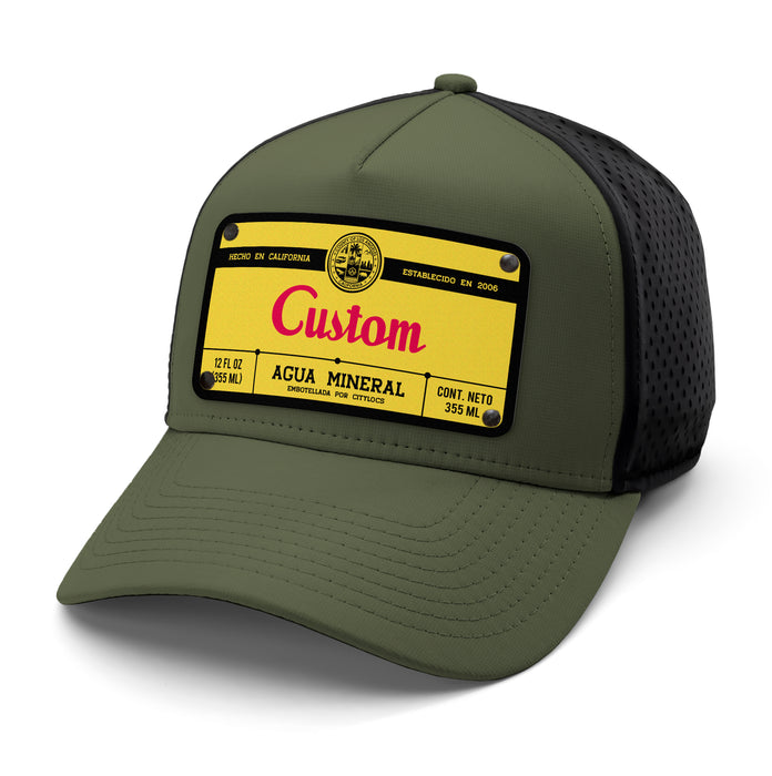 Small Top Beverage Label Custom Hat
