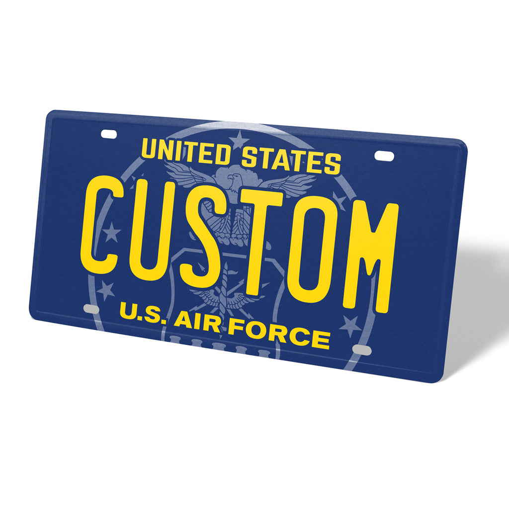 Air Force Metal License Plate