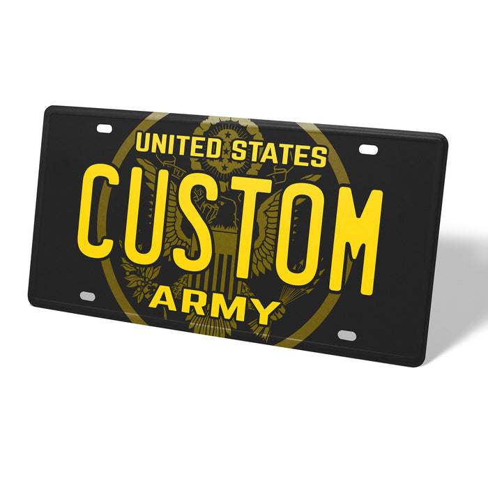 Army Metal License Plate