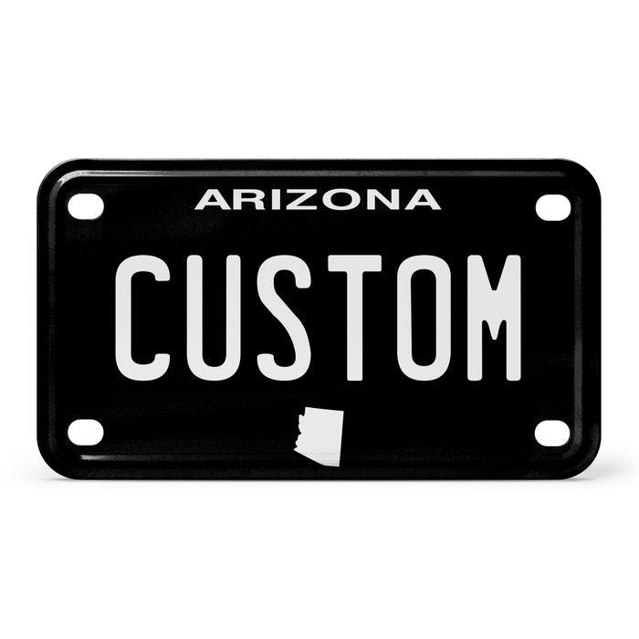 Arizona Mini Blackout Metal License Plate