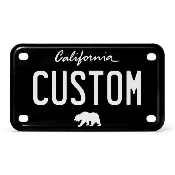 California Mini Blackout Metal License Plate