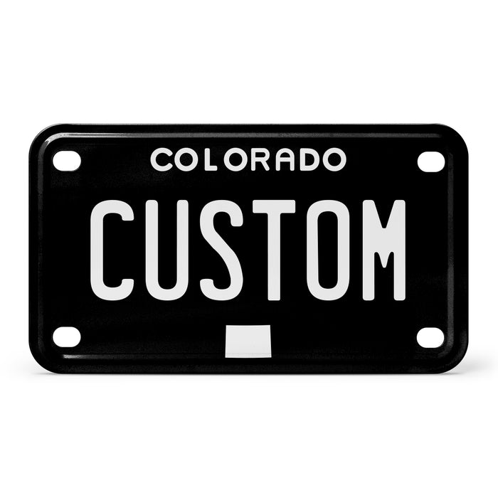 Colorado Mini Blackout Metal License Plate