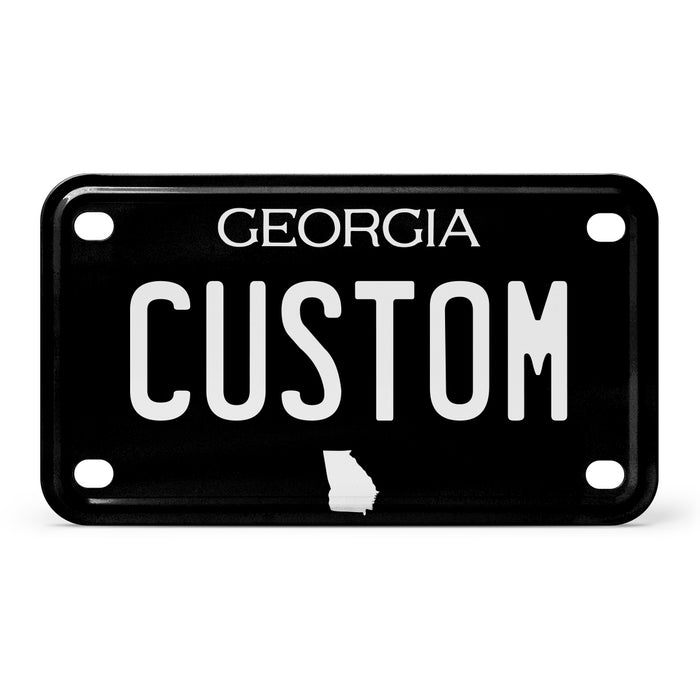 Georgia Mini Blackout Metal License Plate
