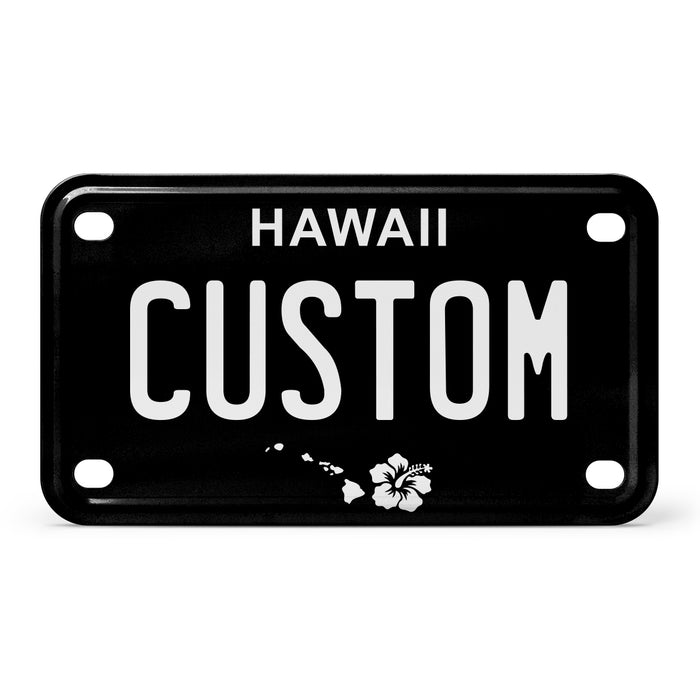 Hawaii Mini Blackout Metal License Plate