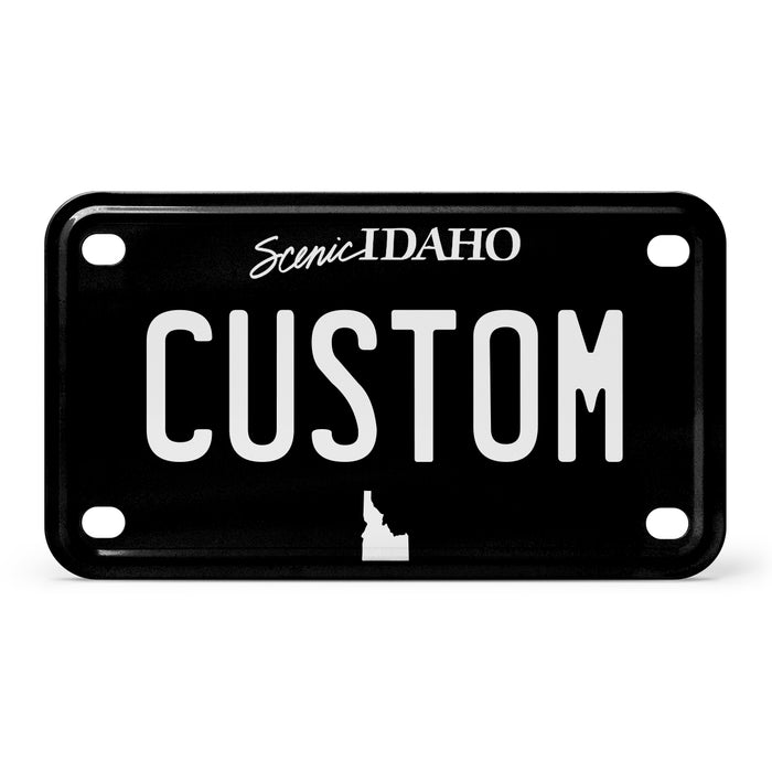 Idaho Mini Blackout Metal License Plate