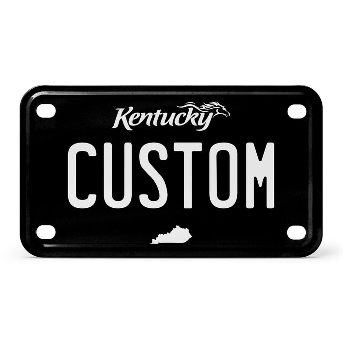 Kentucky Mini Blackout Metal License Plate