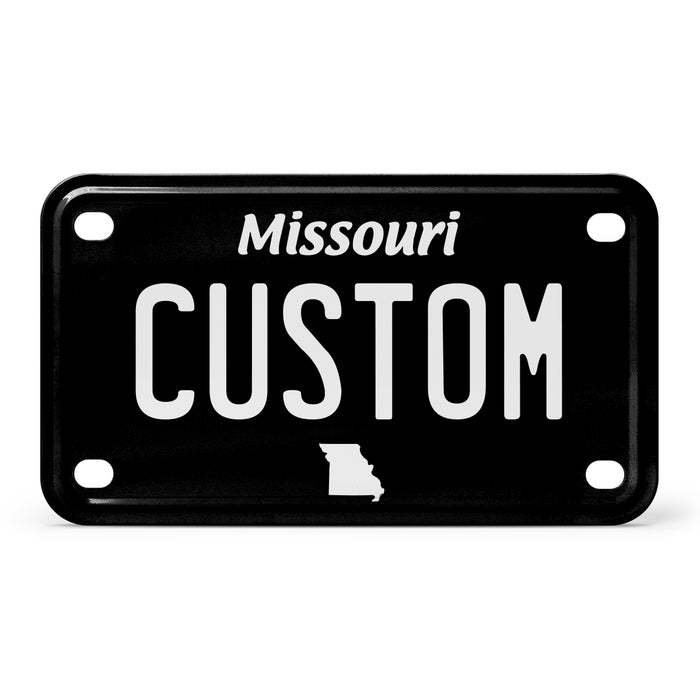 Missouri Mini Blackout Metal License Plate