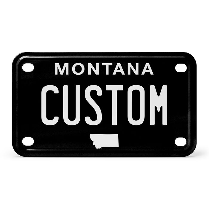 Montana Mini Blackout Metal License Plate