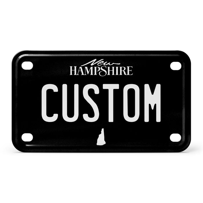 New Hampshire Mini Blackout Metal License Plate