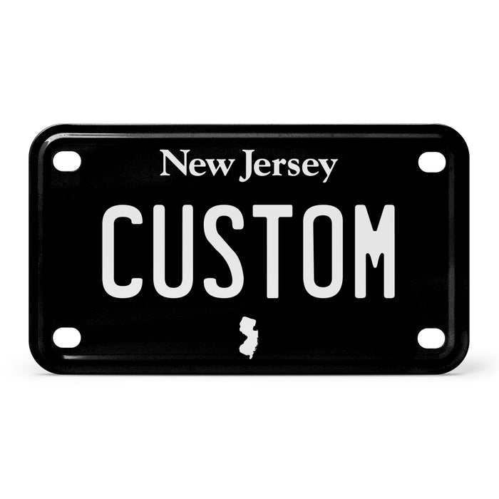 New Jersey Mini Blackout Metal License Plate