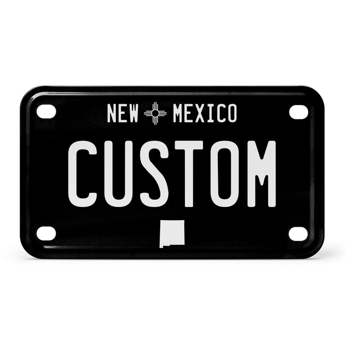 New Mexico Mini Blackout Metal License Plate