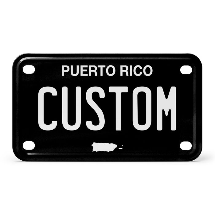 Puerto Rico Mini Blackout Metal License Plate