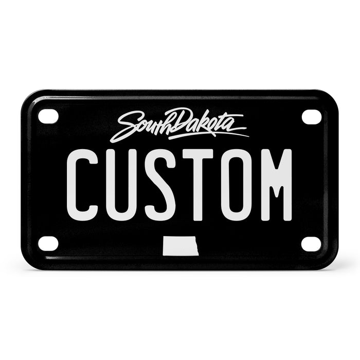 South Dakota Mini Blackout Metal License Plate