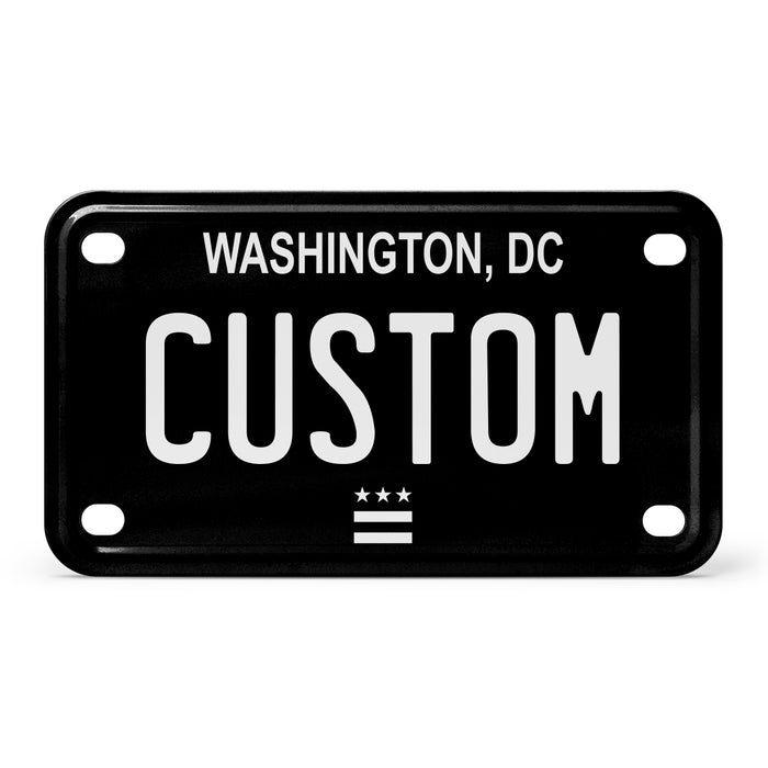 Washington DC Mini Blackout Metal License Plate