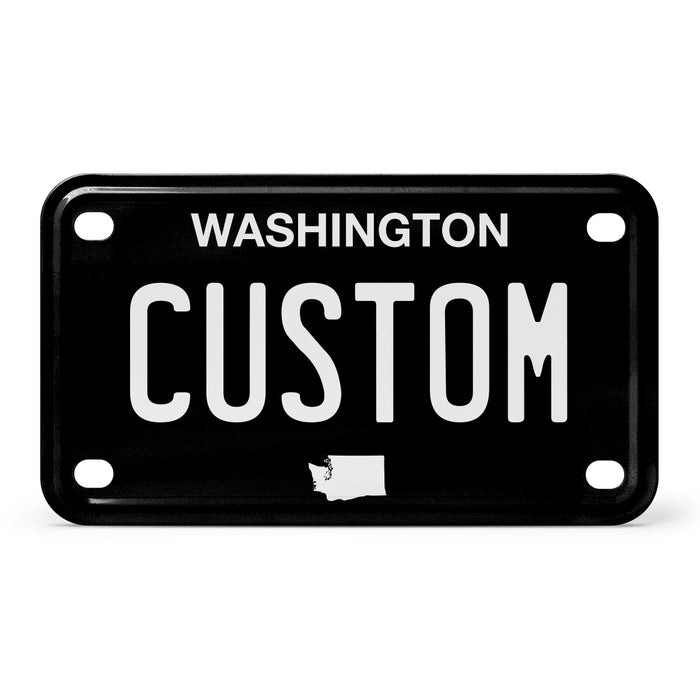 Washington Mini Blackout Metal License Plate